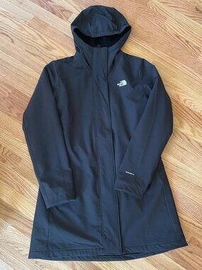 The North Face Shelbe Raschel Fleece Hooded Zip Front Parka-Black-Womens M